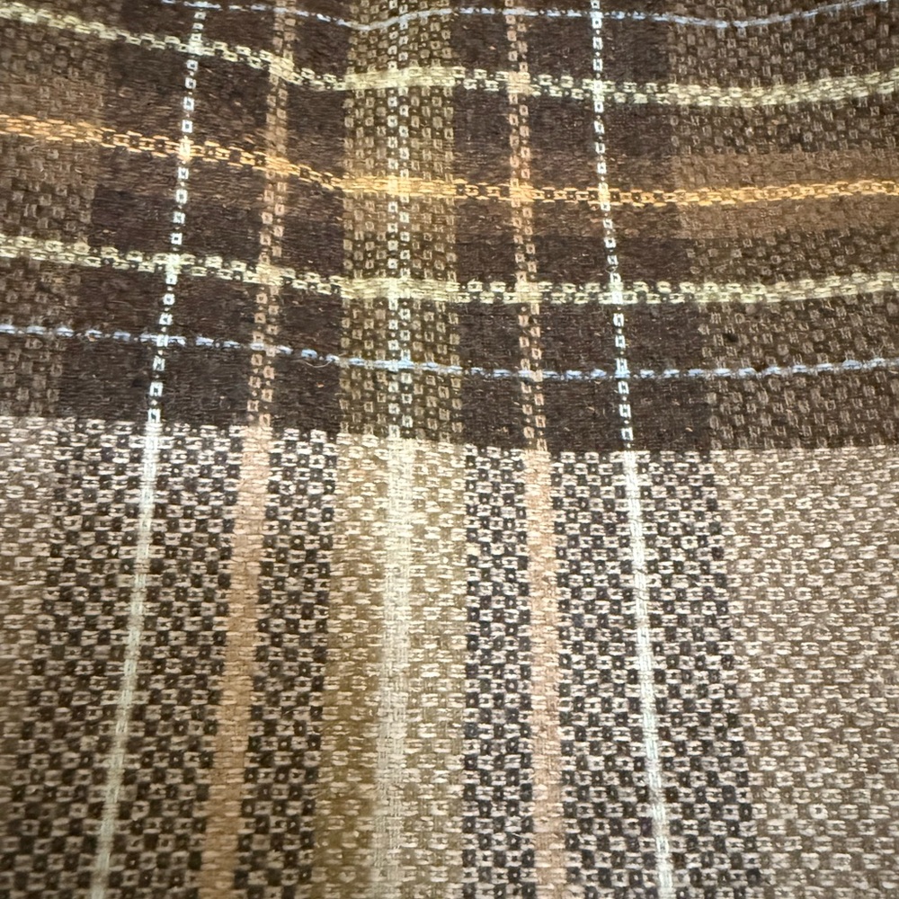 Cartonnier Asymmetrical Plaid Skirt in Brown and Cream - Picture 5 of 8